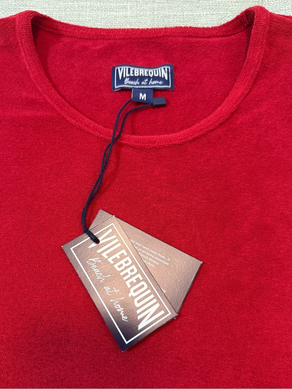 Vilebrequin Tiramisu Red Terry Cloth T-Shirt Size M